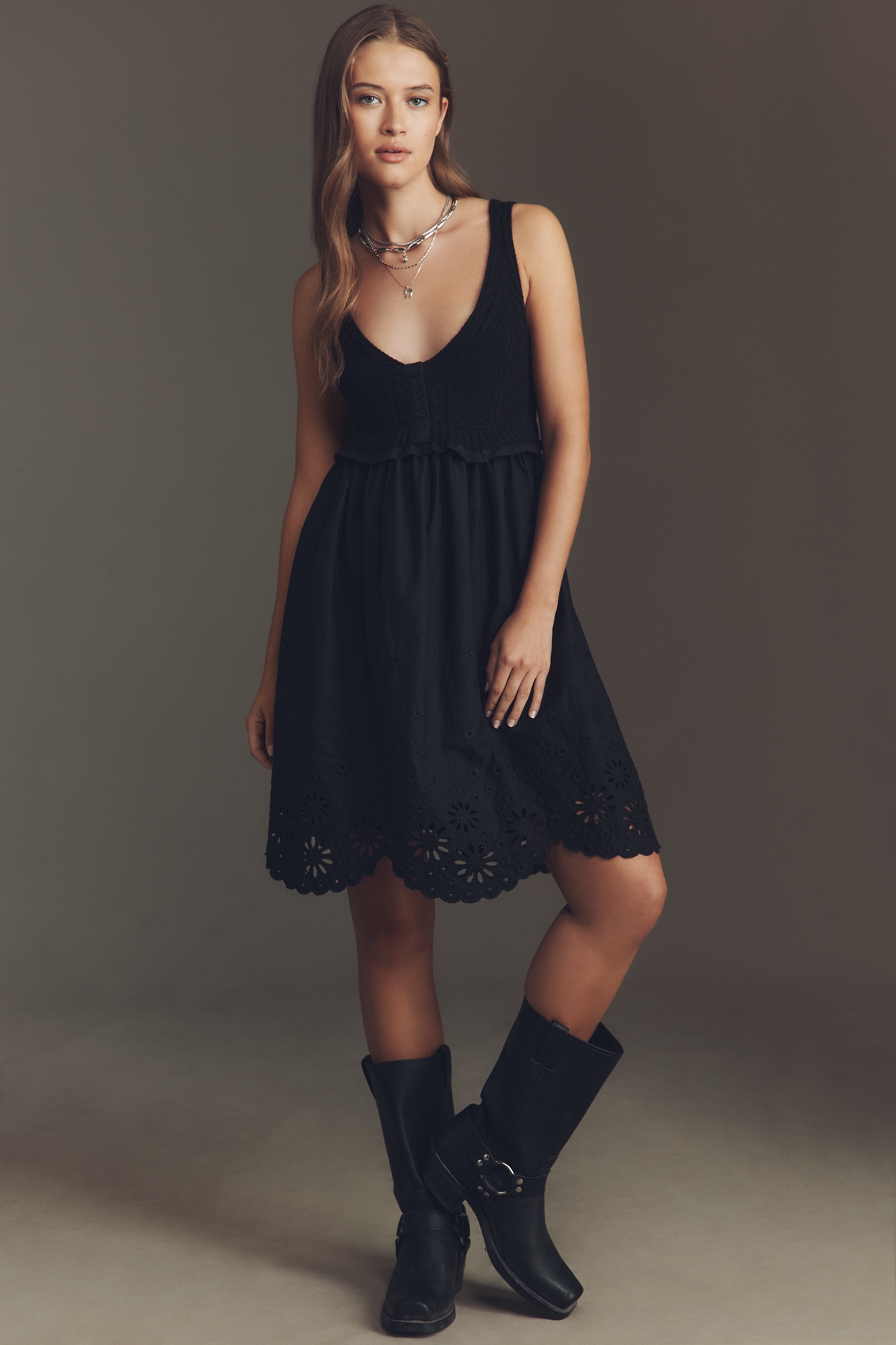 By Anthropologie Sleeveless Sweater Mini Dress