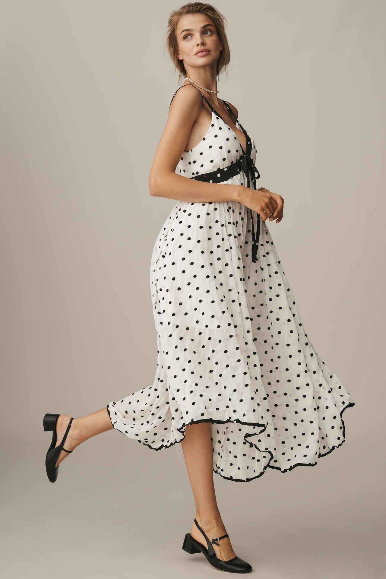 Maeve Sleeveless V-Neck Midi Slip Dress