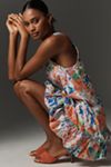 Maeve Sleeveless Double Bubble-Hem Mini Dress