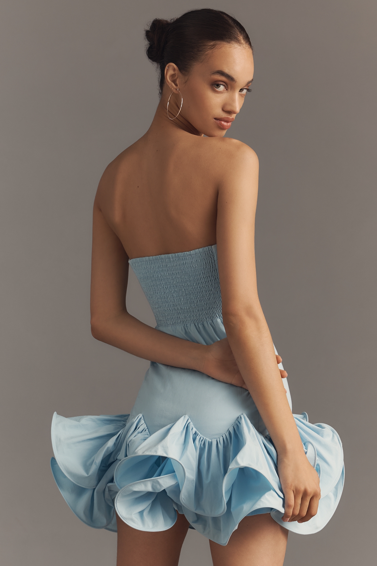 Maeve Strapless Ruffle Mini Dress