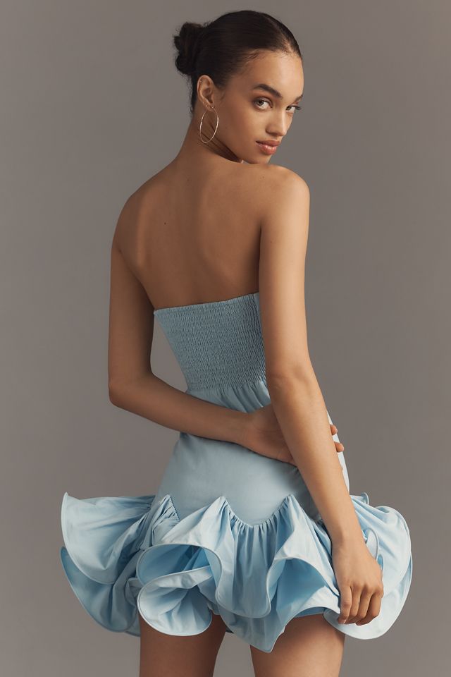 Maeve Strapless Ruffle Mini Dress
