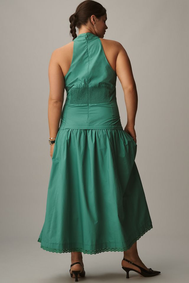 Maeve Halter V-Neck Drop-Waist Midi Dress #7