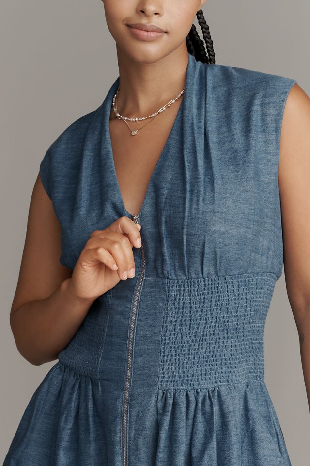 The Tommie Denim Eyelet Trim Dress #7