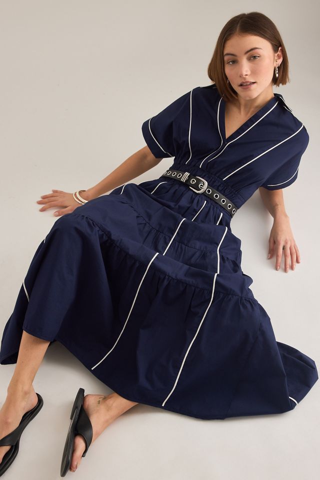 anthropologie somerset dress blue The Somerset Embroidered Maxi Dress