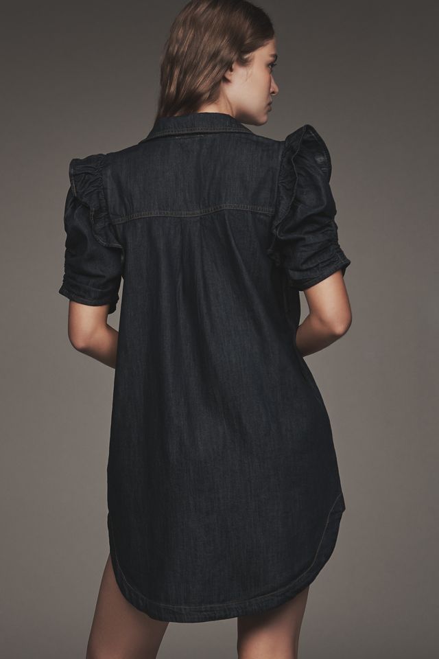 The Ozzi Ruffle-Sleeve Shirtdress by Pilcro #1