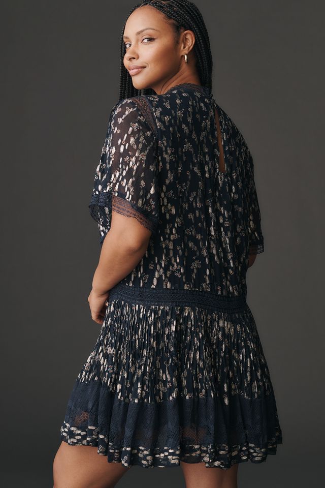 Maeve V-Neck Lurex Tiered Mini Dress #5