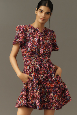 The Somerset Collection By Anthropologie The Somerset Corduroy Mini Dress In Multi
