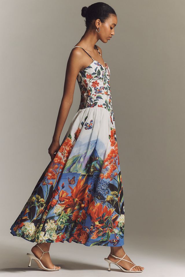 Muse Basque-Waist Midi Dress #3