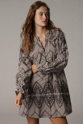 The Keira Long-Sleeve Shirt Dress by Pilcro product page