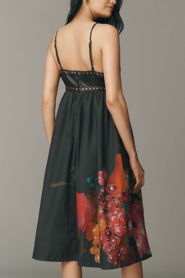 By Anthropologie Twofer Faux-Leather Babydoll Dress #1