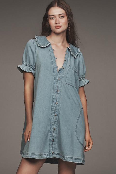 The Keira Denim Mini Dress by Pilcro