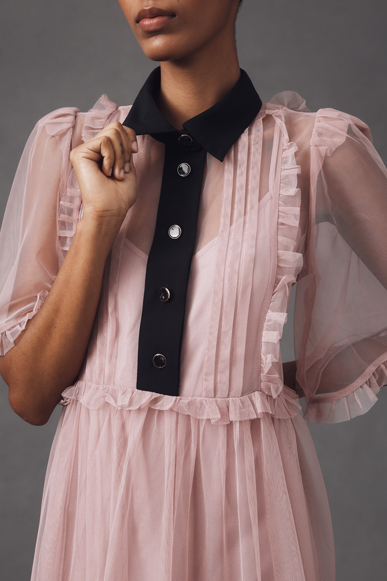 By Anthropologie Sheer Maxi Dress