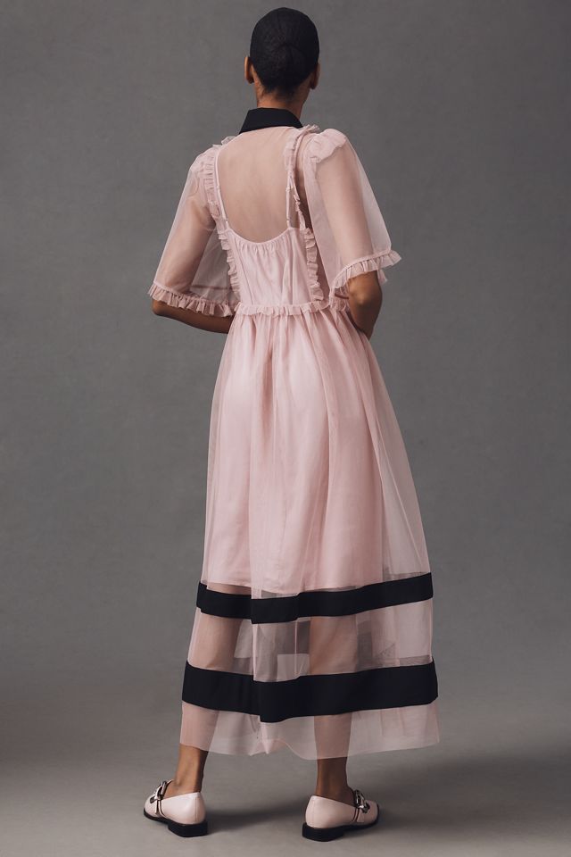 By Anthropologie Sheer Maxi Dress #2