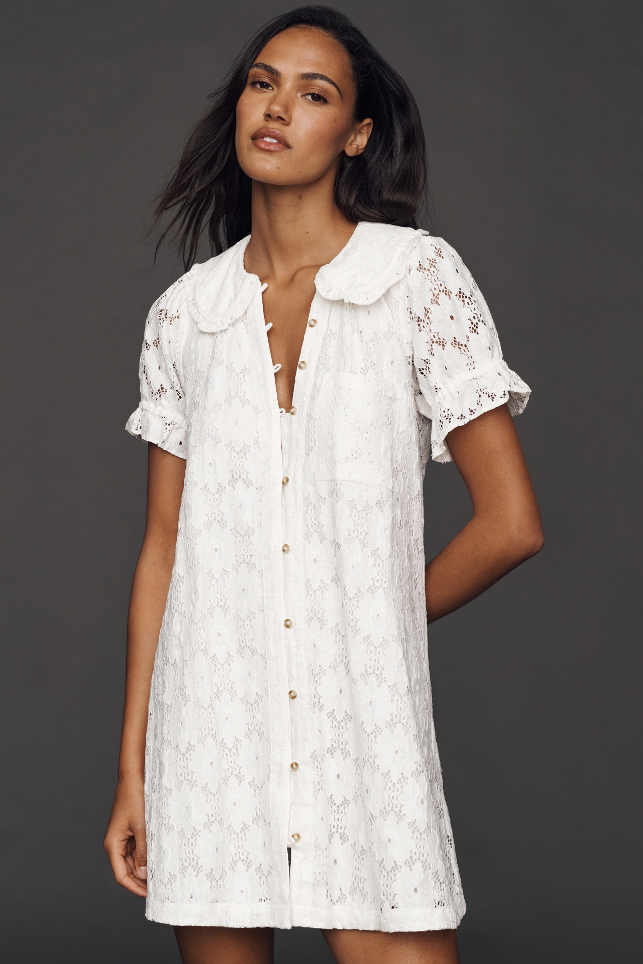 The Keira Lace Mini Dress by Pilcro