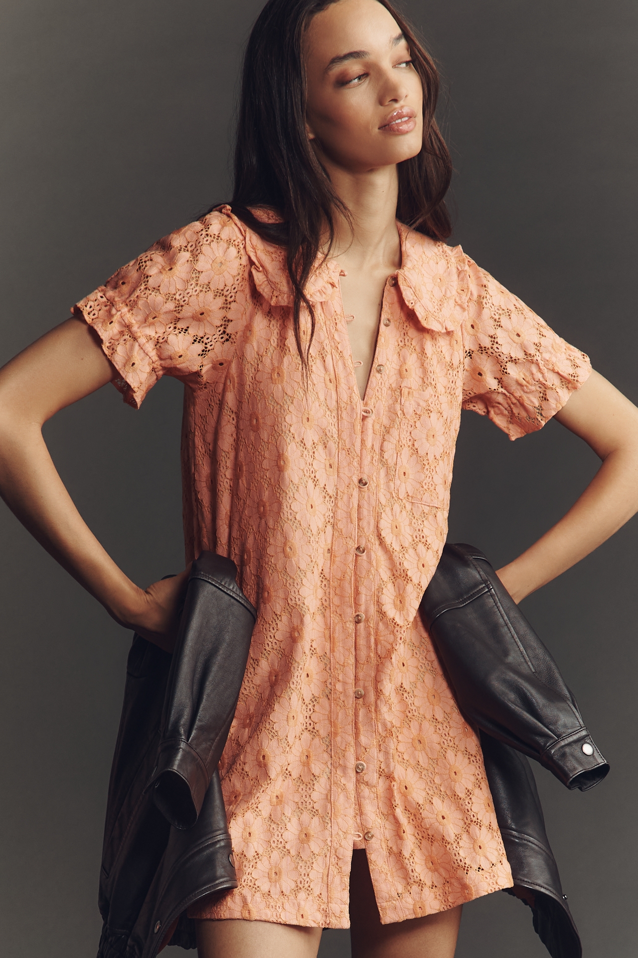 The Keira Lace Mini Dress by Pilcro