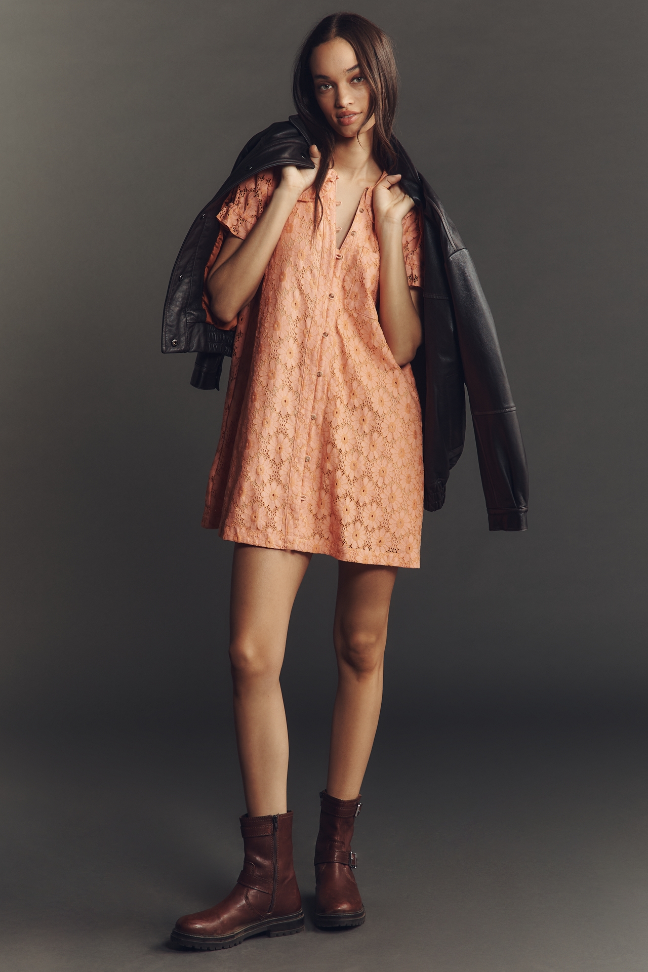 The Keira Lace Mini Dress by Pilcro