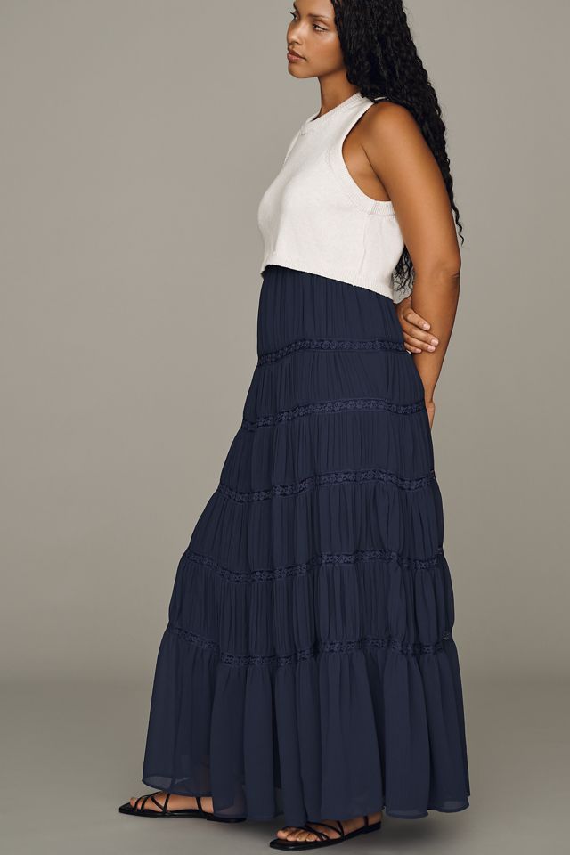 By Anthropologie Twofer Tiered Sleeveless Dress #5