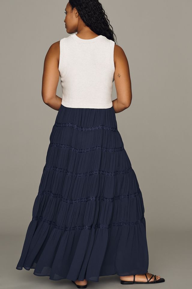 By Anthropologie Twofer Tiered Sleeveless Dress #7