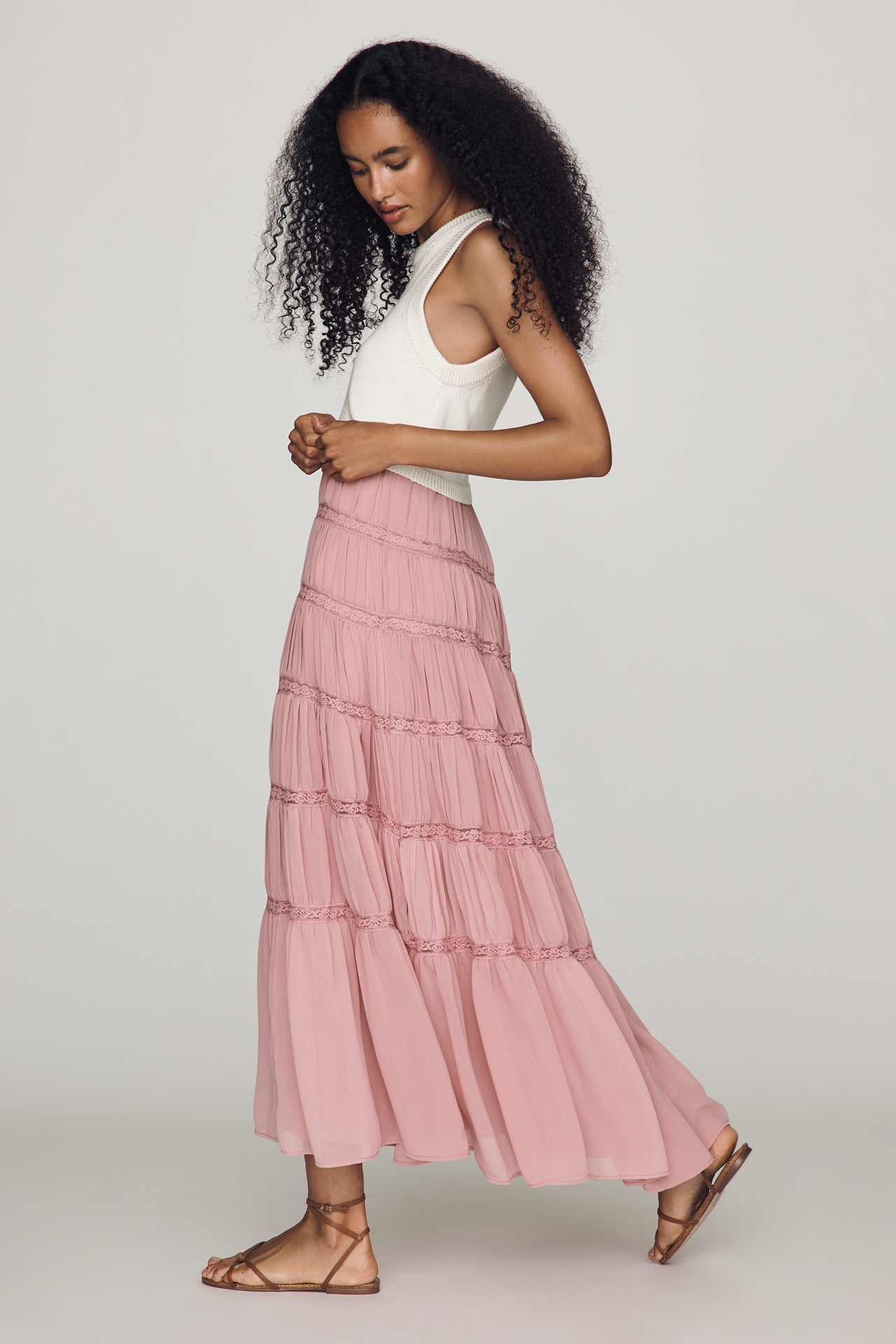 By Anthropologie Twofer Tiered Sleeveless Dress