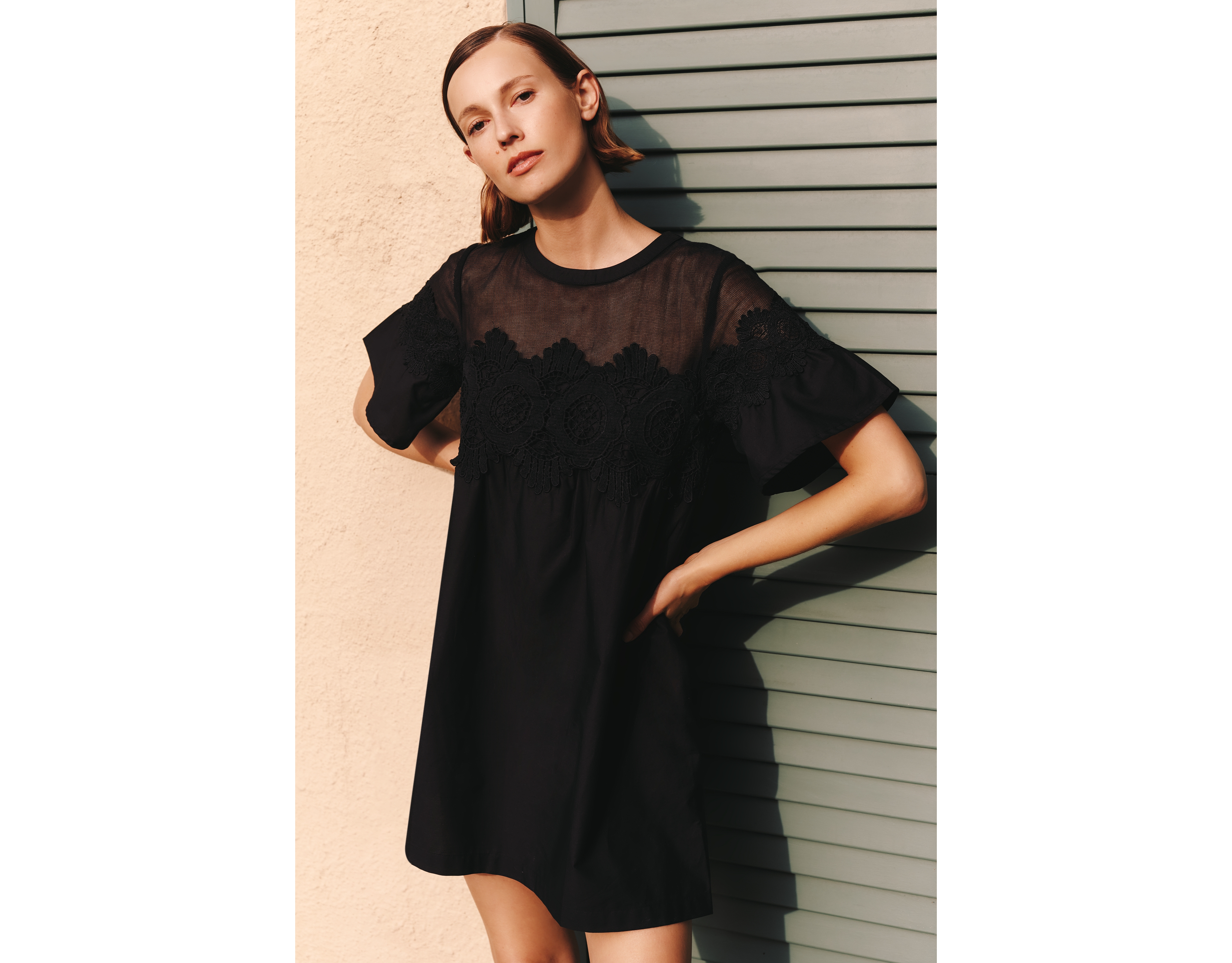 By Anthropologie 100% Cotton Poplin Mini Dress