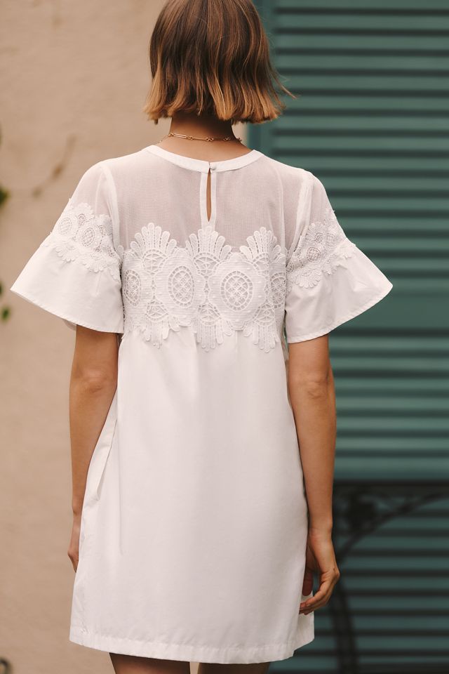 By Anthropologie Cotton Poplin Swing Mini Dress | Anthropologie