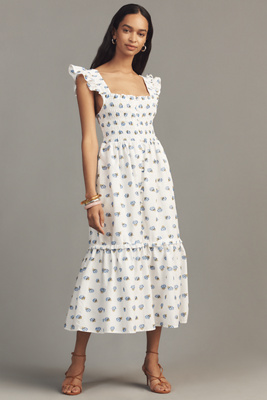 By Anthropologie The Peregrine Midi Dress In Multi