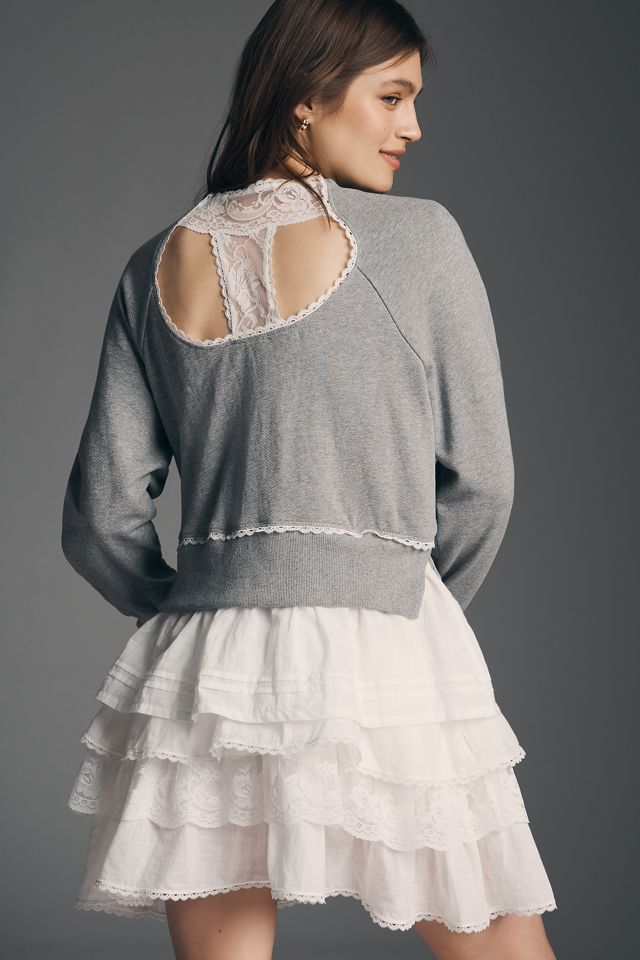 By Anthropologie Twofer Tiered Sweatshirt Dress | Anthropologie