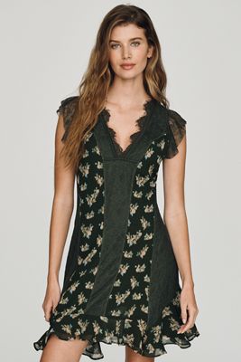 By Anthropologie Seamed Lace Dress