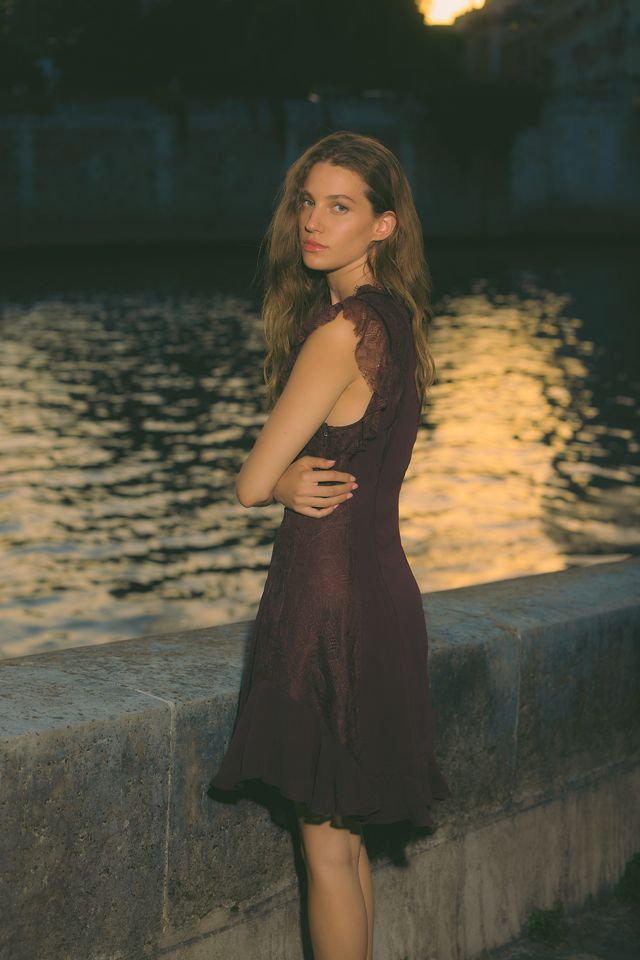 By Anthropologie Seamed Lace Dress #3