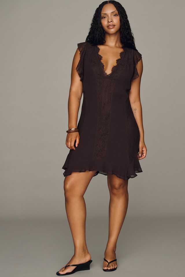 By Anthropologie Seamed Lace Dress #5
