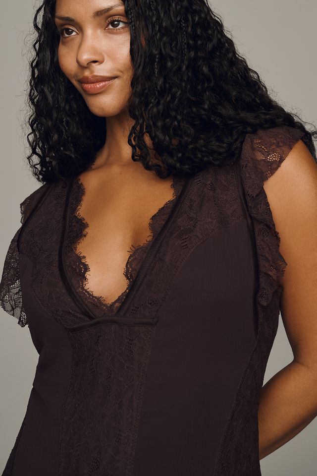 By Anthropologie Seamed Lace Dress #6