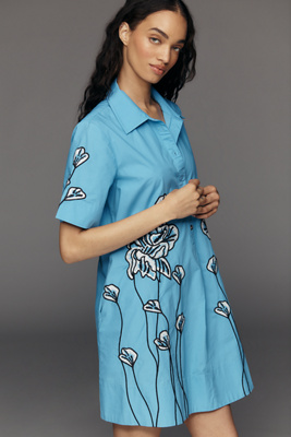 The Pollie Short-Sleeve Swing Tunic Mini Dress