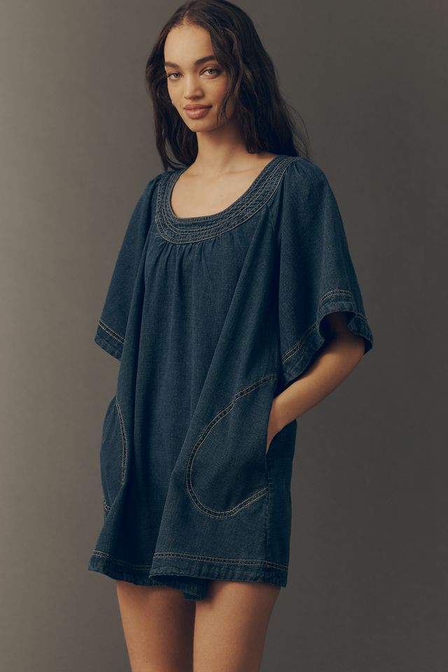 denim swing dress Succubus Clothing Ruby Denim 50's Swing Dress Navy main image 0