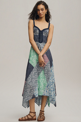 chinese dress ladies Florence Maxi Dress in Powder Blue & Peach Paisley
