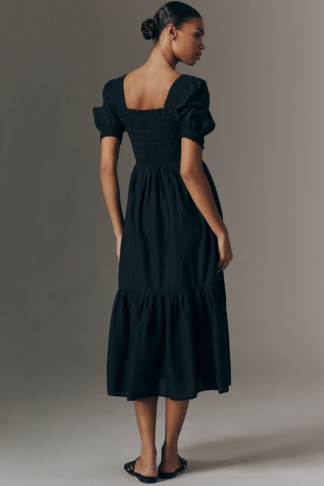 Peregrine Cotton Puff-Sleeve Midi Dress #2