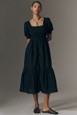 The Tobie Shirt Dress by Exquise | Midi Dress with Pockets | Anthropologie