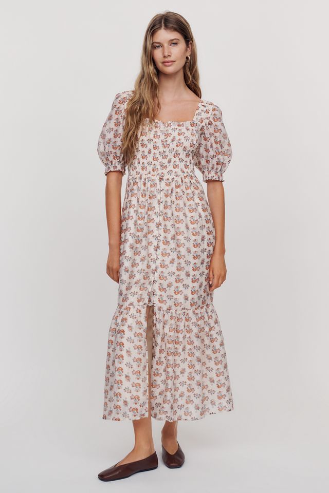 By Anthropologie Peregrine 100% Cotton Midi Dress #3