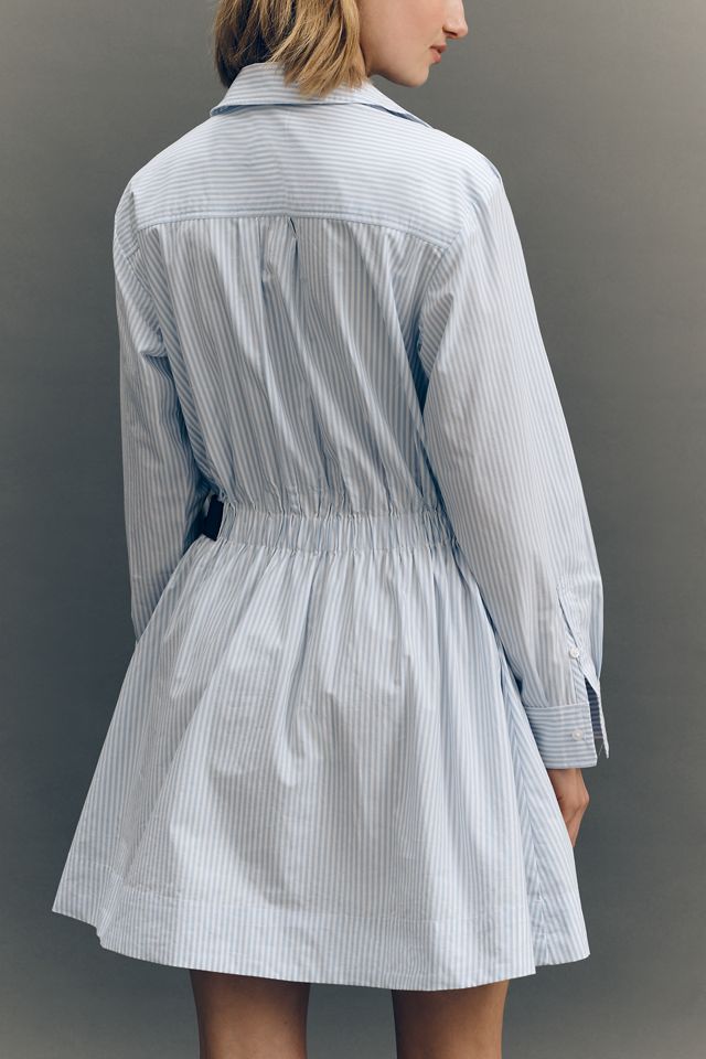 Maeve Belted Wrap Mini Shirt Dress | Anthropologie
