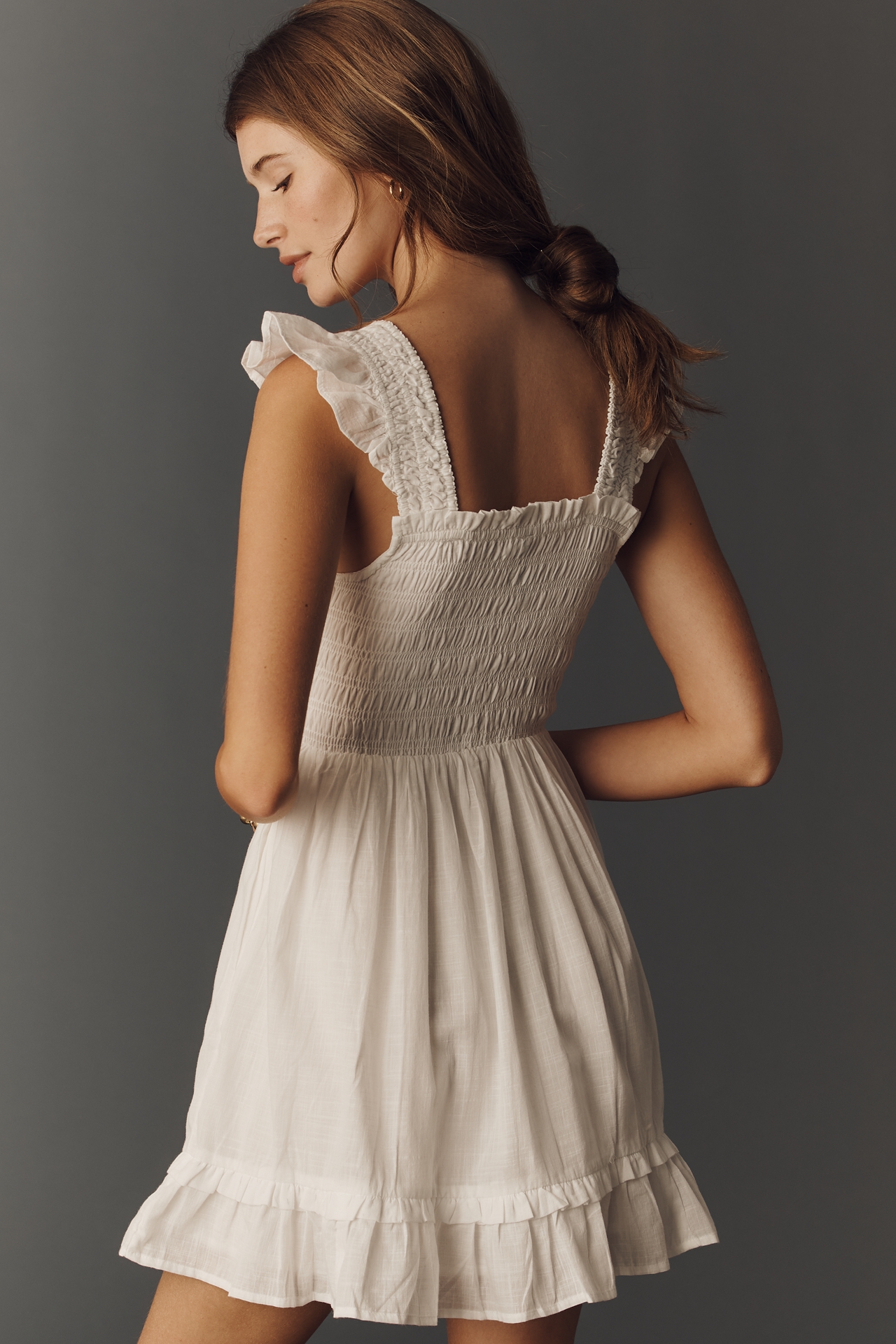 The Peregrine Square-Neck Mini Dress