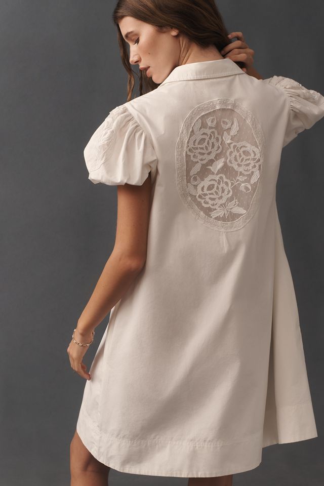 anthropologie embroidered shirt dress Sienna Navy Floral Embroidered Maxi Dress – Frock and Frill