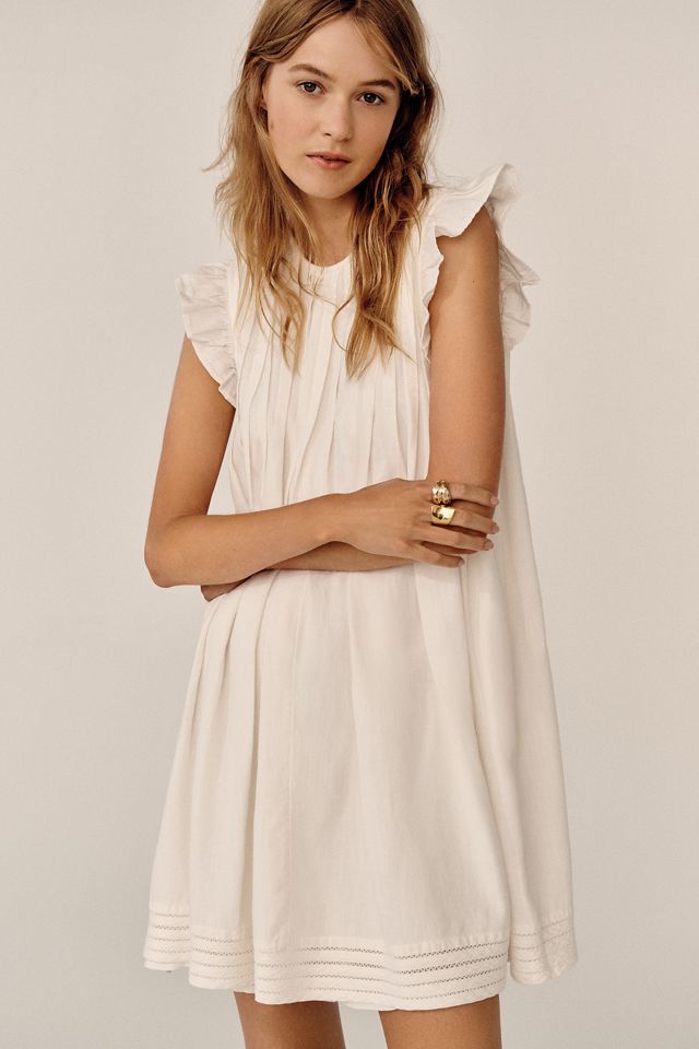 Jade Pintucked Dress in Cross-Weave Cotton #2