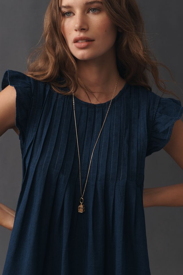 Pilcro Sleeveless Cotton Pintuck Dress #3