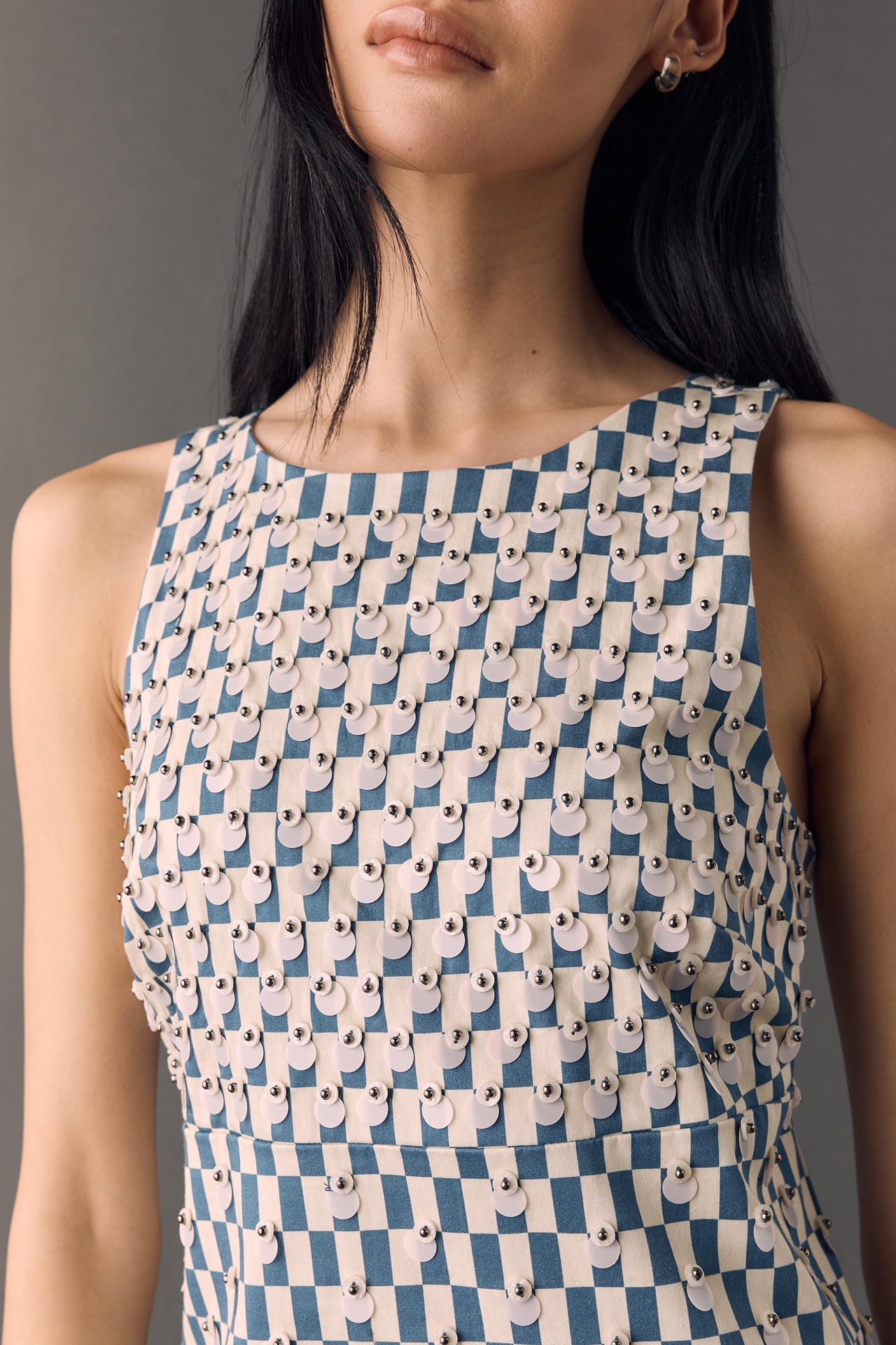 Maeve Cotton Blend Sequin Shift Dress