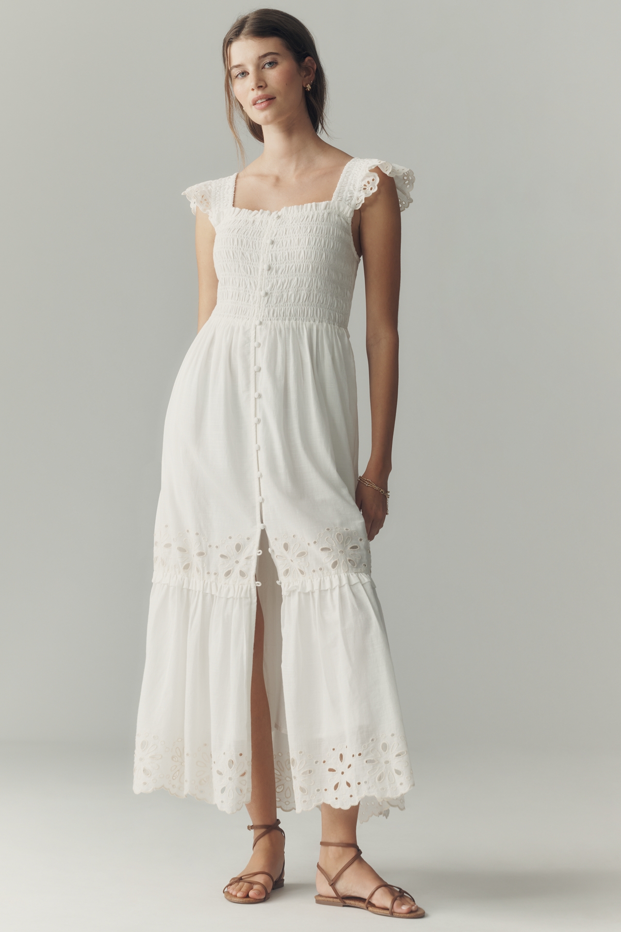 Peregrine Eyelet Midi Dress