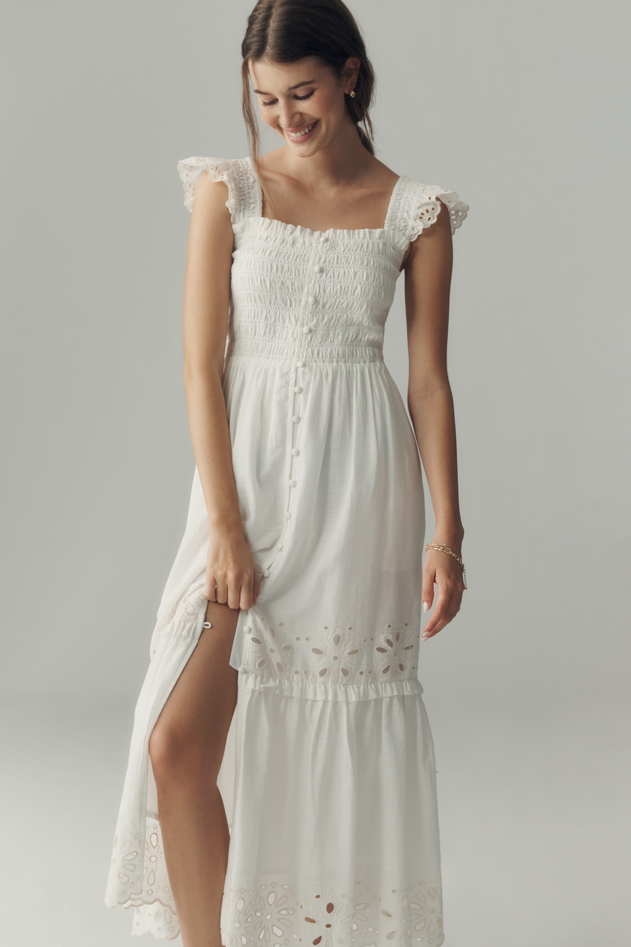 Peregrine Eyelet Midi Dress