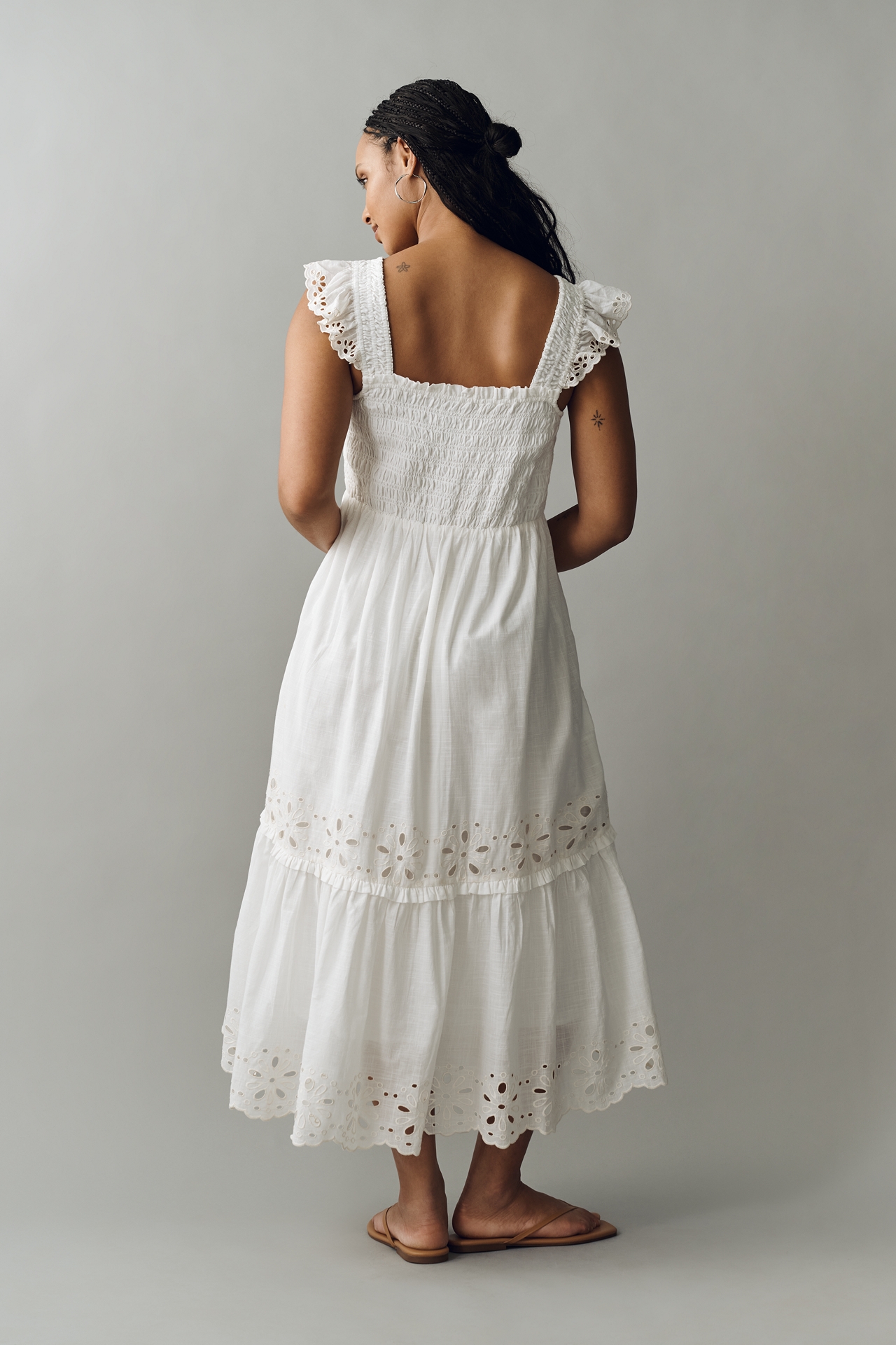 Peregrine Eyelet Midi Dress