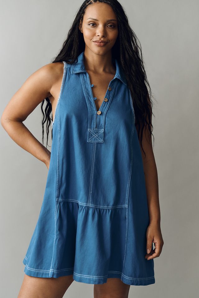 Pilcro Cotton Denim Mini Swing Dress #4