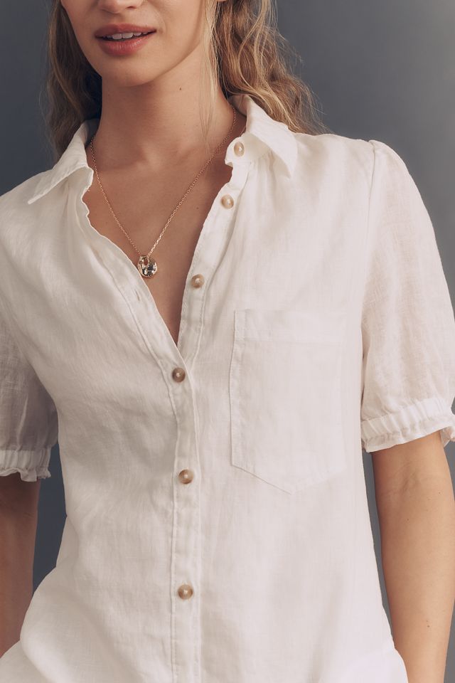 Pilcro Aly 100% Linen Mini Shirtdress #1