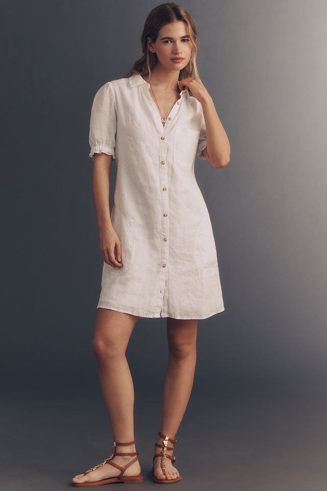 Pilcro Aly 100% Linen Mini Shirtdress #3