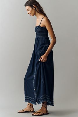 wrangler denim dress Denim Long Sleeve Dress w/Front Bow Tie ILD4766 main image 1